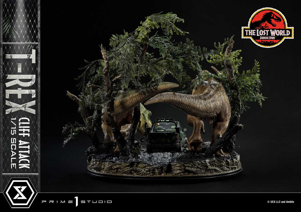 Jurassic World The Lost World Statue 1/15 T Rex Cliff Attack Prime 1 Studio