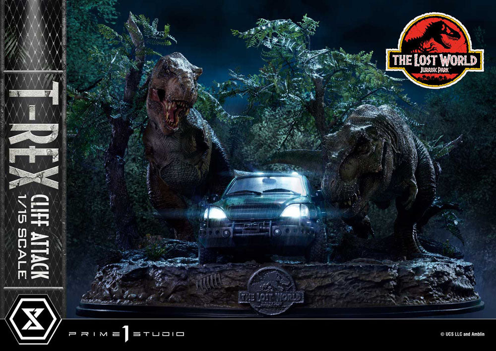 Jurassic World The Lost World Statue 1/15 T Rex Cliff Attack Prime 1 Studio