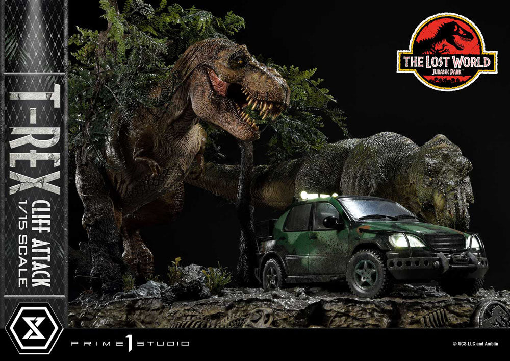 Jurassic World The Lost World Statue 1/15 T Rex Cliff Attack Prime 1 Studio