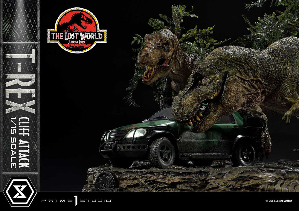 Jurassic World The Lost World Statue 1/15 T Rex Cliff Attack Prime 1 Studio