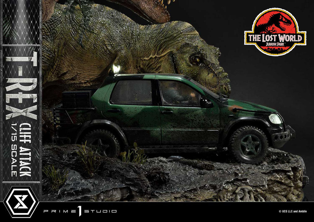 Jurassic World The Lost World Statue 1/15 T Rex Cliff Attack Prime 1 Studio
