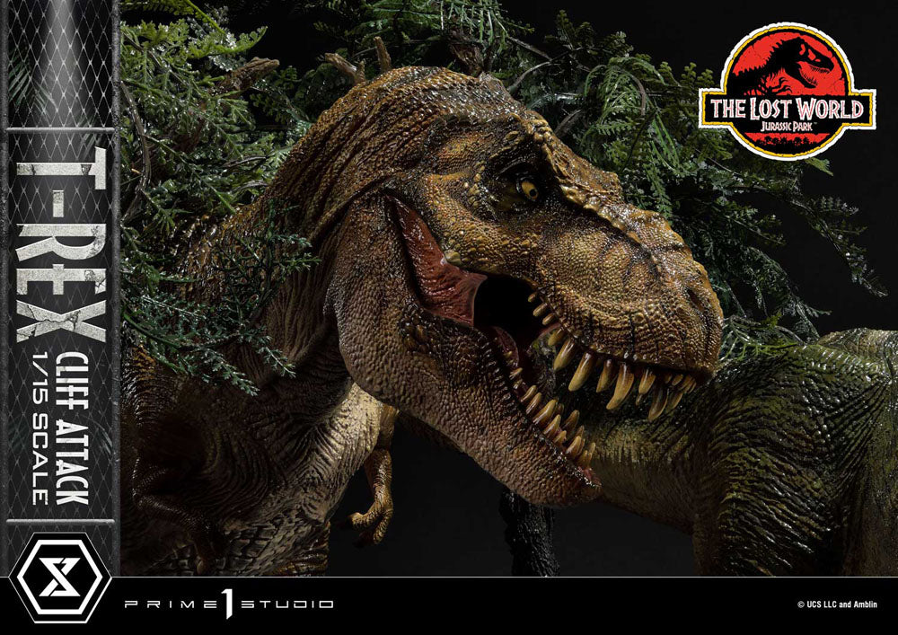 Jurassic World The Lost World Statue 1/15 T Rex Cliff Attack Prime 1 Studio