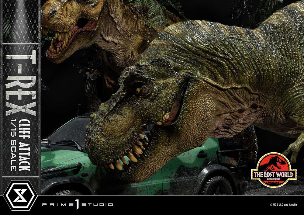 Jurassic World The Lost World Statue 1/15 T Rex Cliff Attack Prime 1 Studio