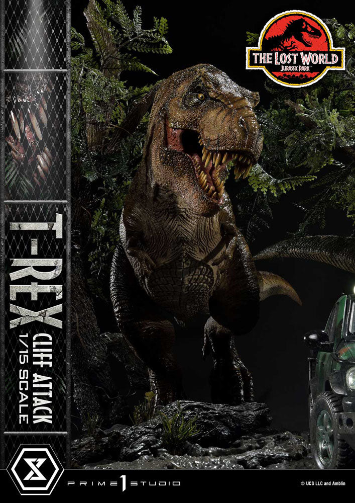 Jurassic World The Lost World Statue 1/15 T Rex Cliff Attack Prime 1 Studio