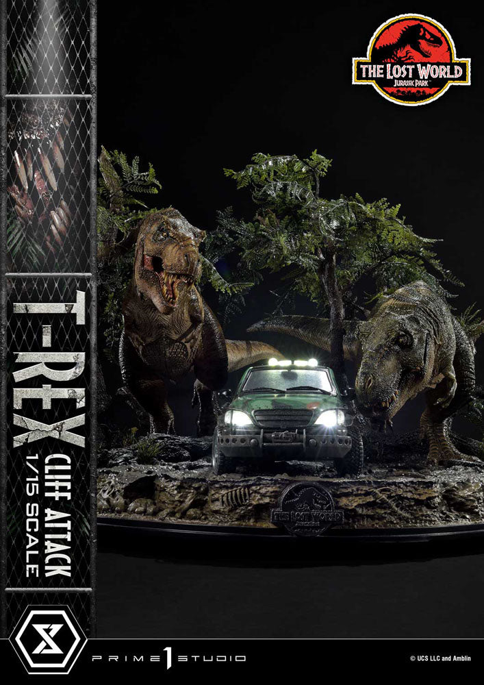 Jurassic World The Lost World Statue 1/15 T Rex Cliff Attack Prime 1 Studio