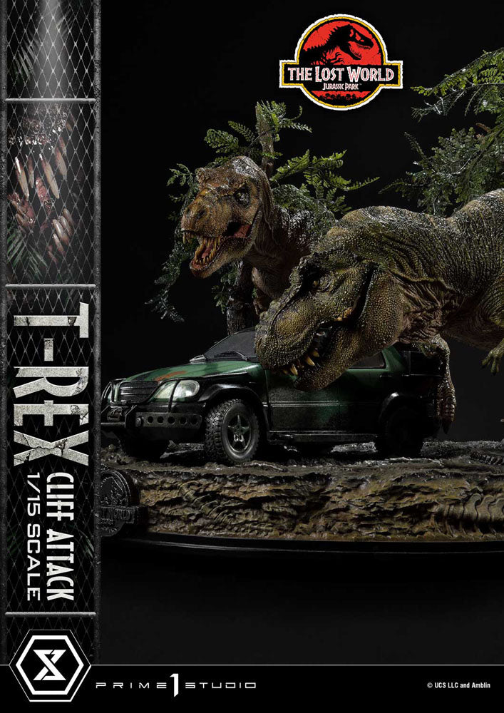 Jurassic World The Lost World Statue 1/15 T Rex Cliff Attack Prime 1 Studio