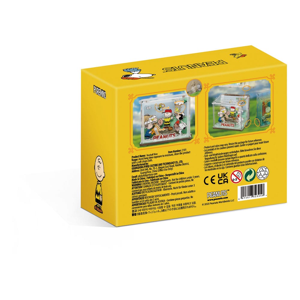 Peanuts Puremind DIY Construction Mini Scene Baseball Time Pantasy