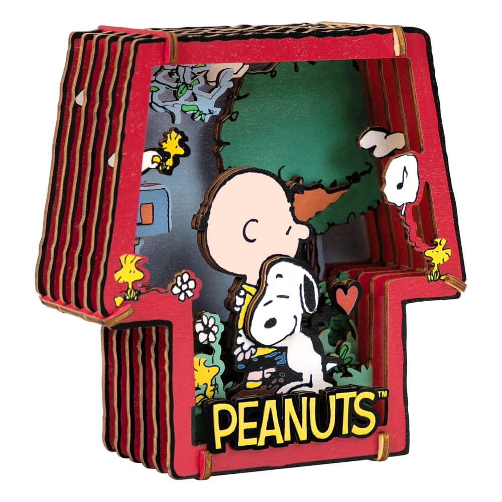 Peanuts Puremind Model Kit Wooden Theater Healing Hug Pantasy
