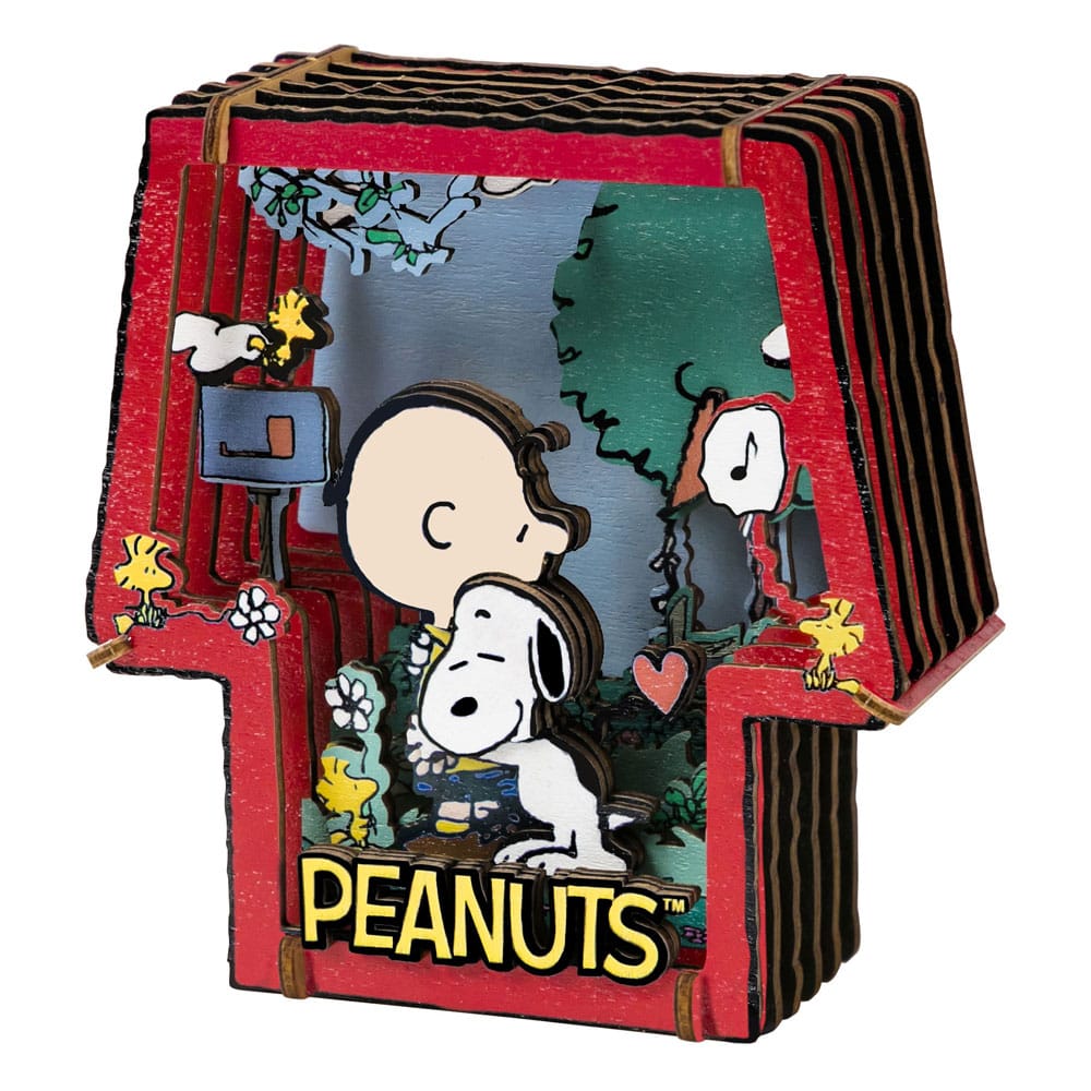 Peanuts Puremind Model Kit Wooden Theater Healing Hug Pantasy