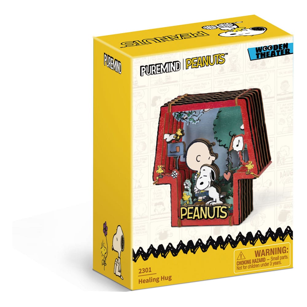Peanuts Puremind Model Kit Wooden Theater Healing Hug Pantasy