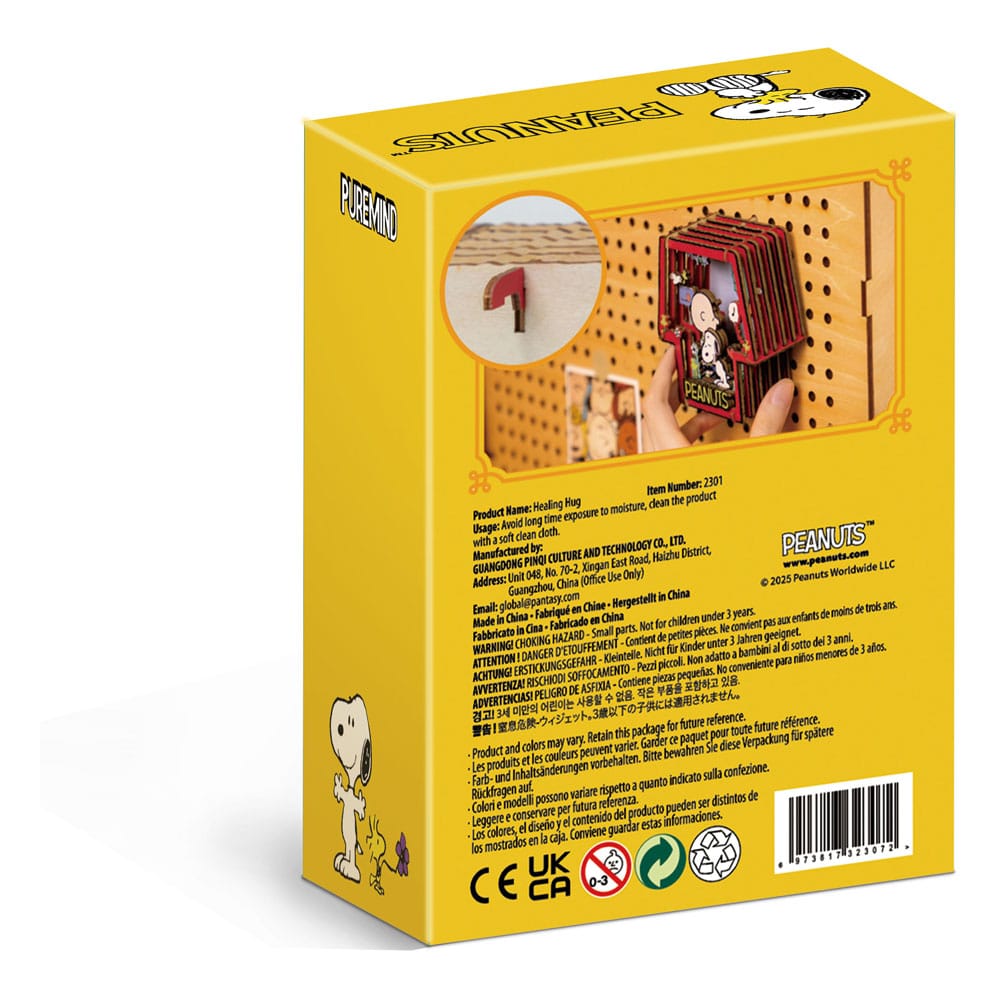 Peanuts Puremind Model Kit Wooden Theater Healing Hug Pantasy