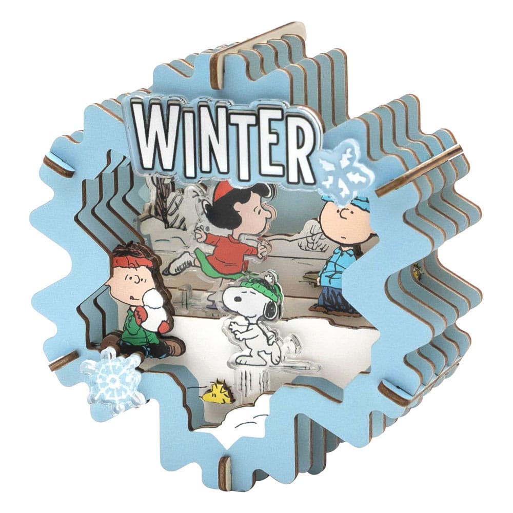 Peanuts Puremind Model Kit Wooden Theater Winter Wonderland Pantasy
