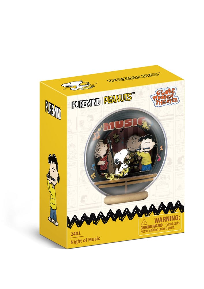Peanuts Puremind Model Kit Globe Wooden Theater Globe Night of Music Pantasy