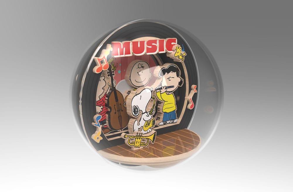 Peanuts Puremind Model Kit Globe Wooden Theater Globe Night of Music Pantasy