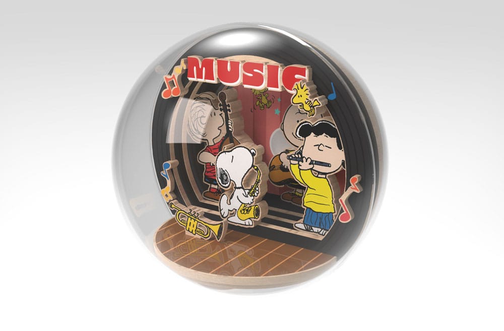 Peanuts Puremind Model Kit Globe Wooden Theater Globe Night of Music Pantasy