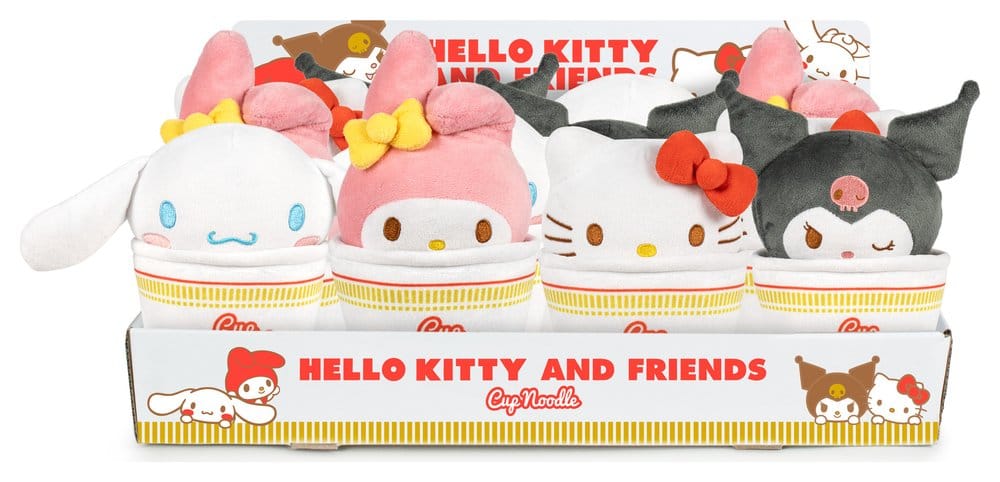 Hello Kitty &amp; Friends Plush Figures Cup Noodles Assortment 24 Play by Play