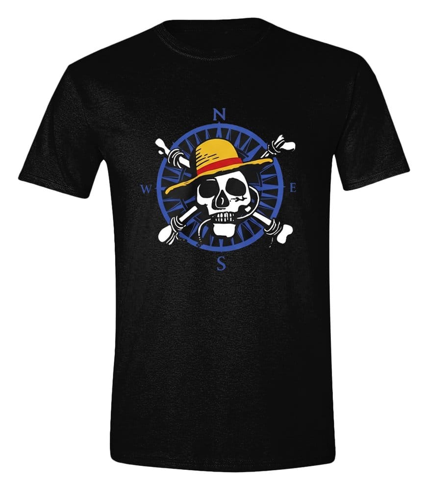 One Piece Live Action T Shirt Greyscale Skull Size S PCMerch
