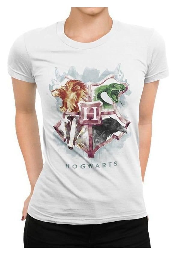 Harry Potter T Shirt Water Colour Crest Size XL CID