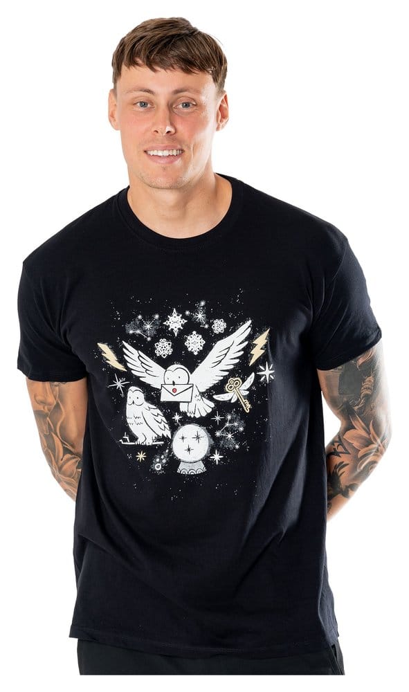 Harry Potter T Shirt Hedwig Magical Xmas Size L CID