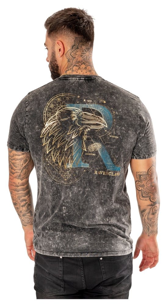 Harry Potter T Shirt Ravenclaw Acid Wash Size S CID