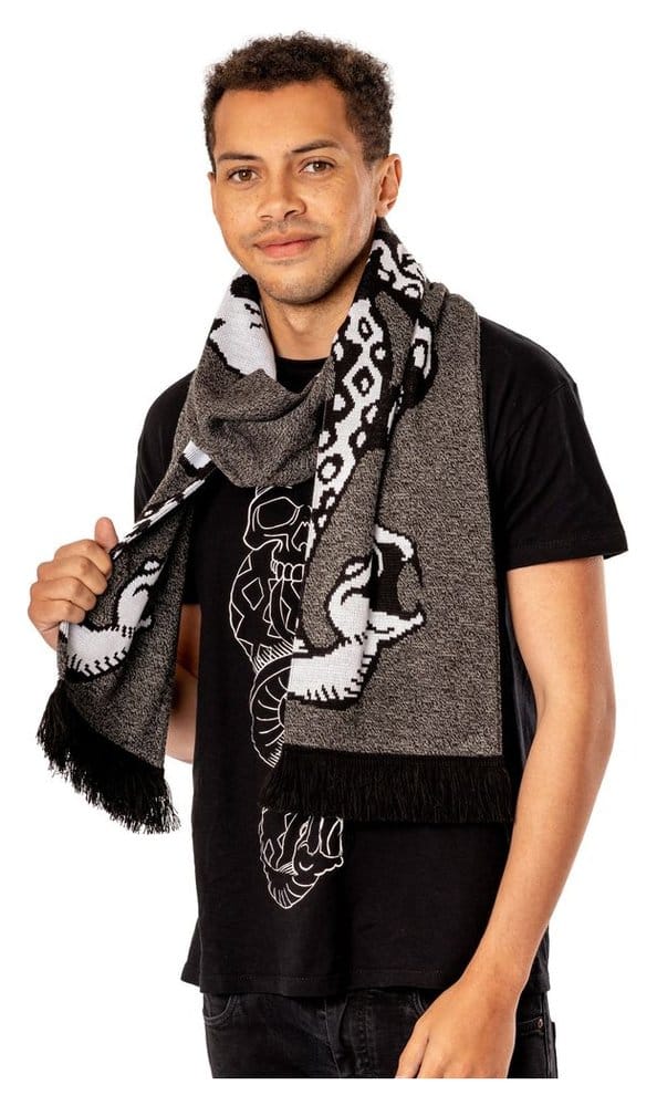 Harry Potter Scarf Dark Arts Spell Long Length Grey CID