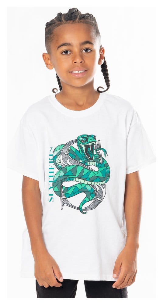 Harry Potter Kids T Shirt Slytherin Mosaic Size 7 8 CID