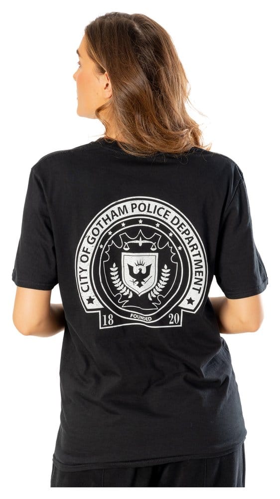 Batman T Shirt Arkham City GCPD Front Back Size M CID