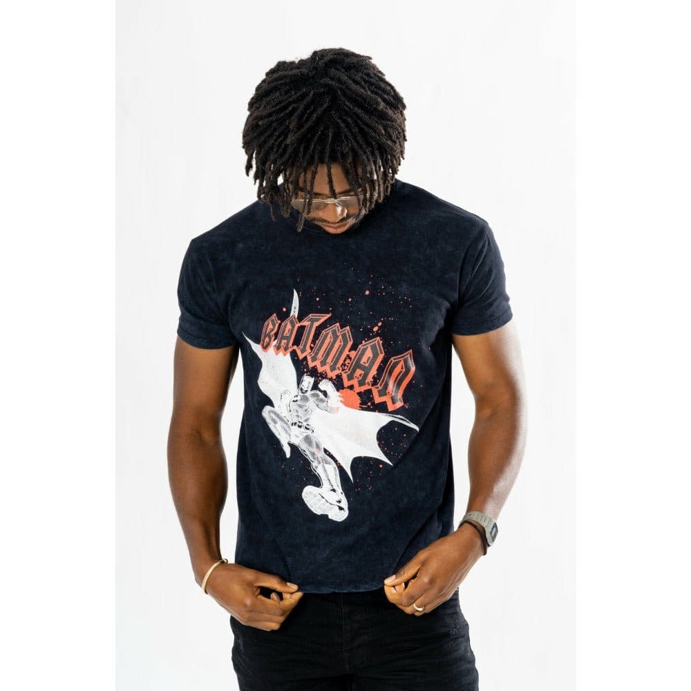 Batman T Shirt Rock Acid Wash Size L CID