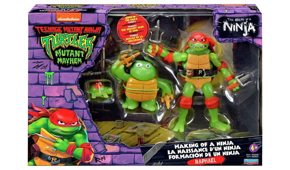 Teenage Mutant Ninja Turtles Mutant Mayhem Action Figure 3 Pack Raphael Evolution Playmates