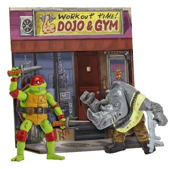 Teenage Mutant Ninja Turtles Mutant Mayhem Battle Pack Action Figures Raphael vs. Rocksteady Playmates