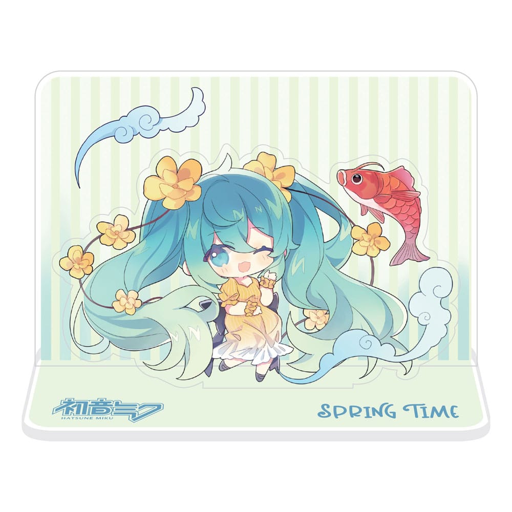 Hatsune Miku Acrylic Figure Standee Hatsune Miku Spring Time Chibi Miku with Koi POPbuddies