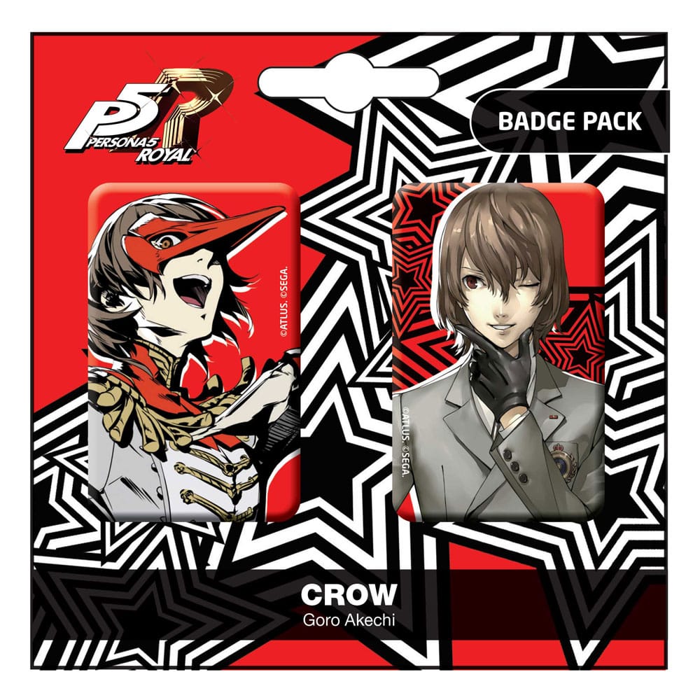 Persona 5 Royal Pin Badges 2 Pack Crow / Goro Akechi POPbuddies