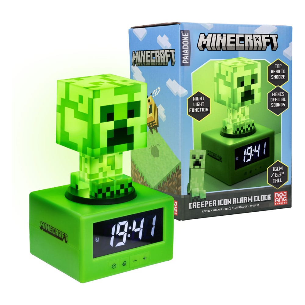 Minecraft Creeper Icon Alarm Clock Paladone Products