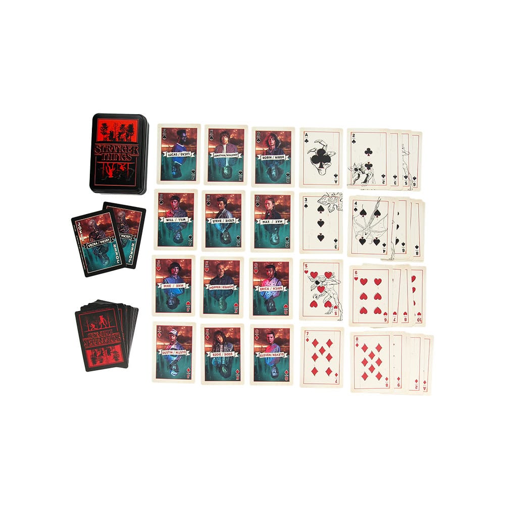 Stranger Thinngs 5 Playing Cards Metal Paladone Products