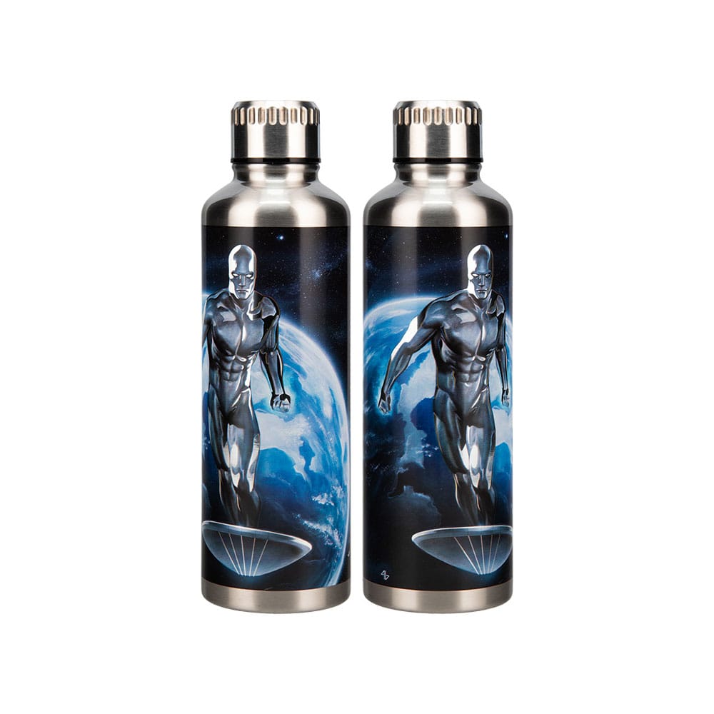Fantastic Four Metal Water Bottle Silver Surfer Paladone Products