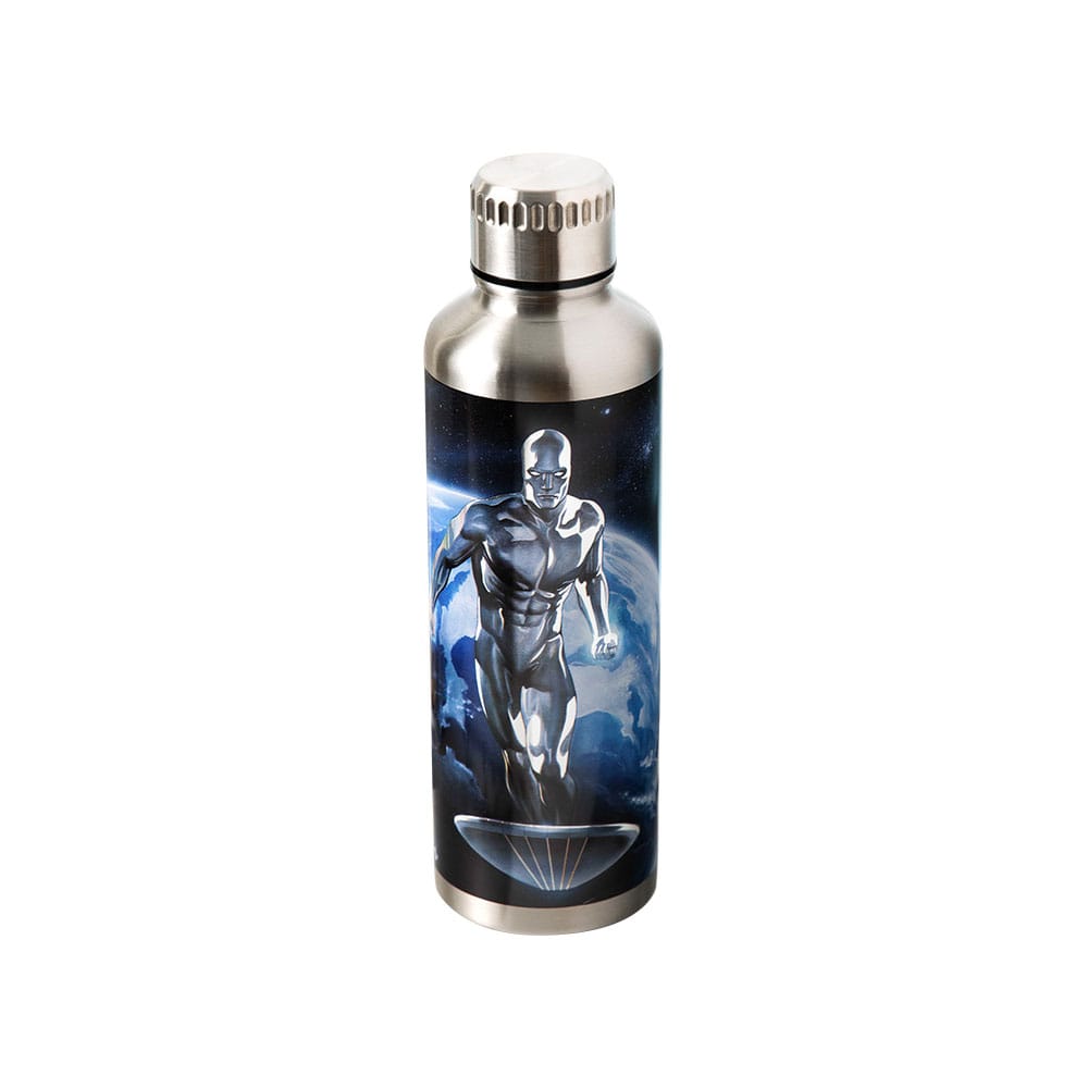 Fantastic Four Metal Water Bottle Silver Surfer Paladone Products