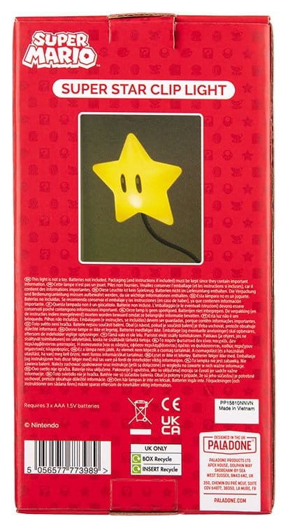 Super Mario Light Super Star Clip Paladone Products