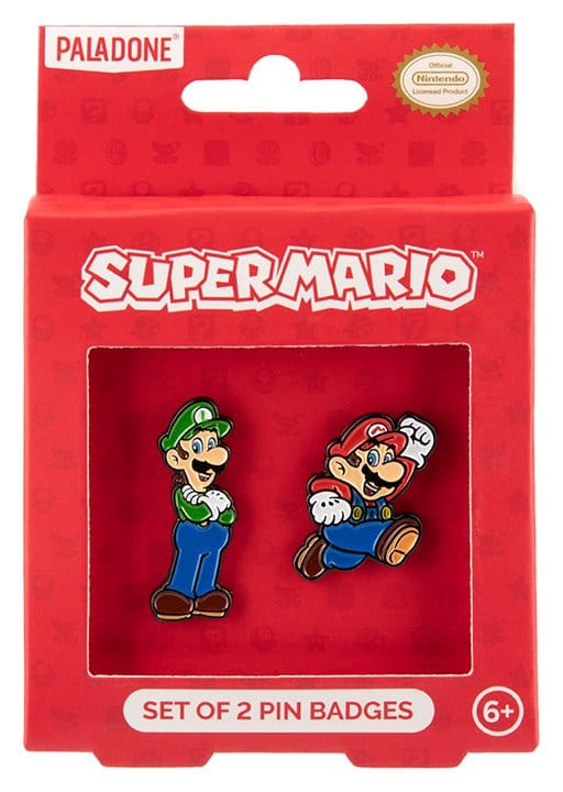 Super Mario Pin Badge 2 Pack Paladone Products