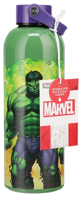 Marvel Universe Metal Water Bottle Hulk with Carry Loop Paladone Products
