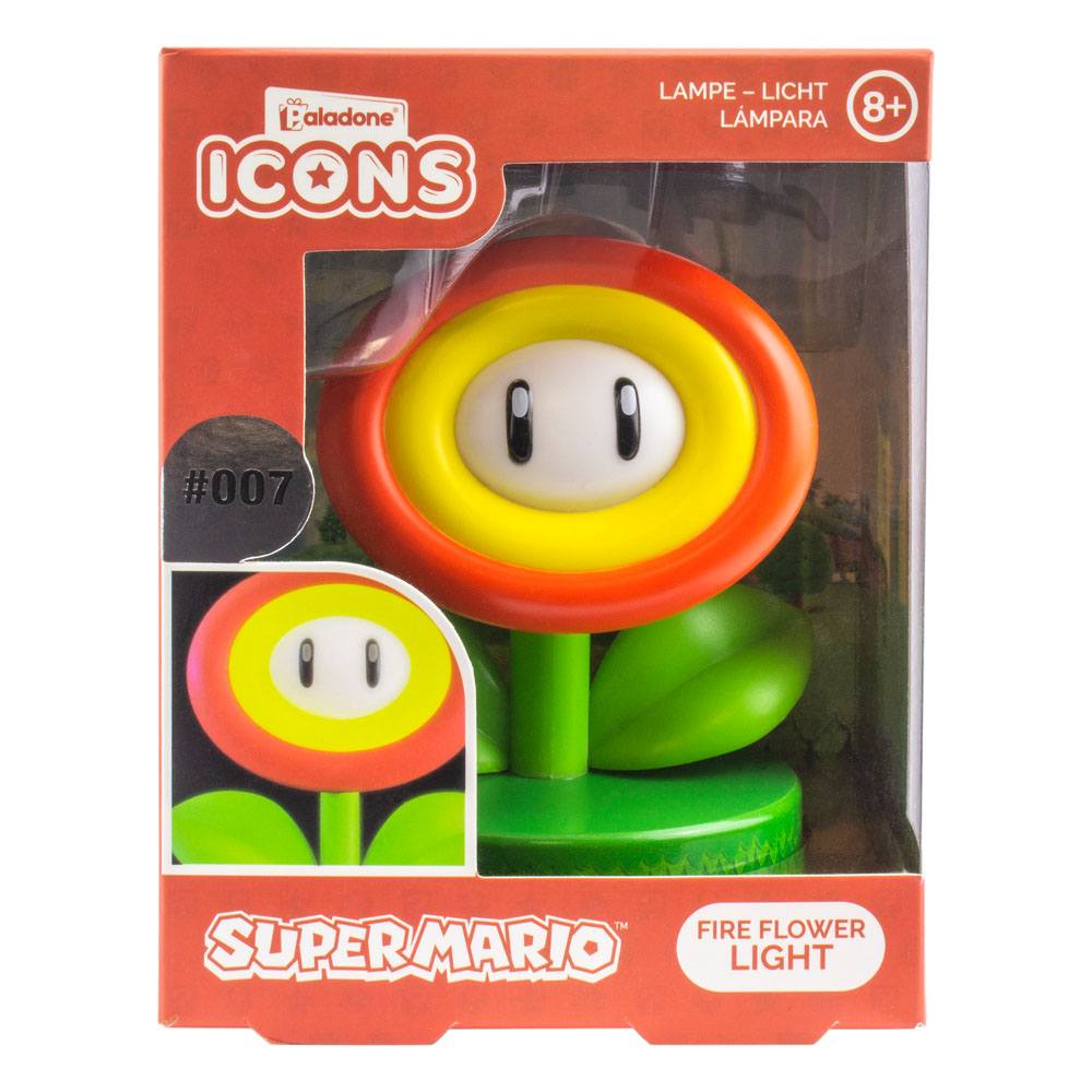 Super Mario Icon Light Fire Flower V2 Paladone Products