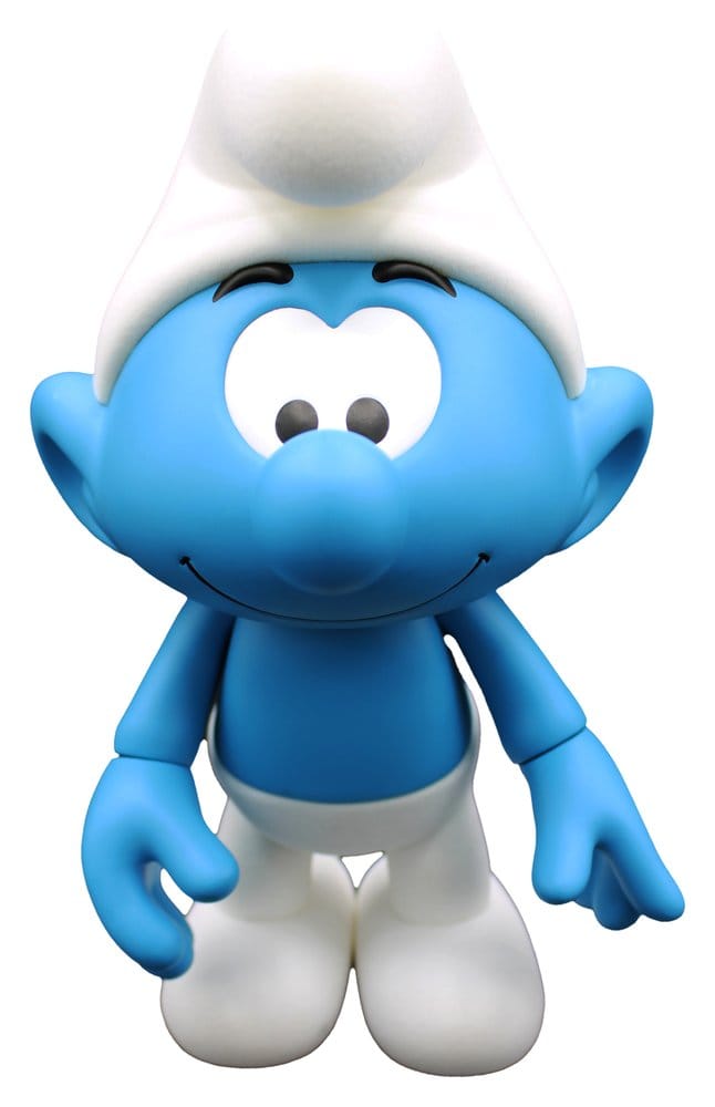 The Smurfs Vinyl Figure Smurf White and Blue Flocked Puppy