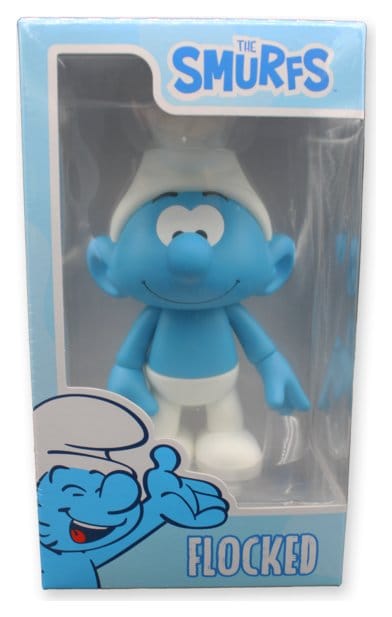 The Smurfs Vinyl Figure Smurf White and Blue Flocked Puppy