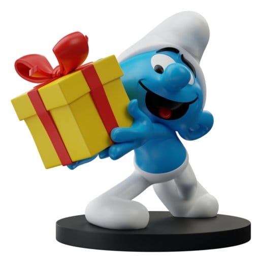 The Smurfs Statue Jokey Smurf with Gift Puppy
