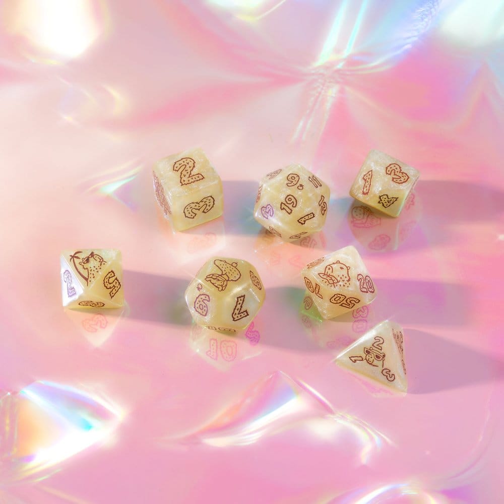 Capybara Dice Set of 7 Sleepie Q Workshop