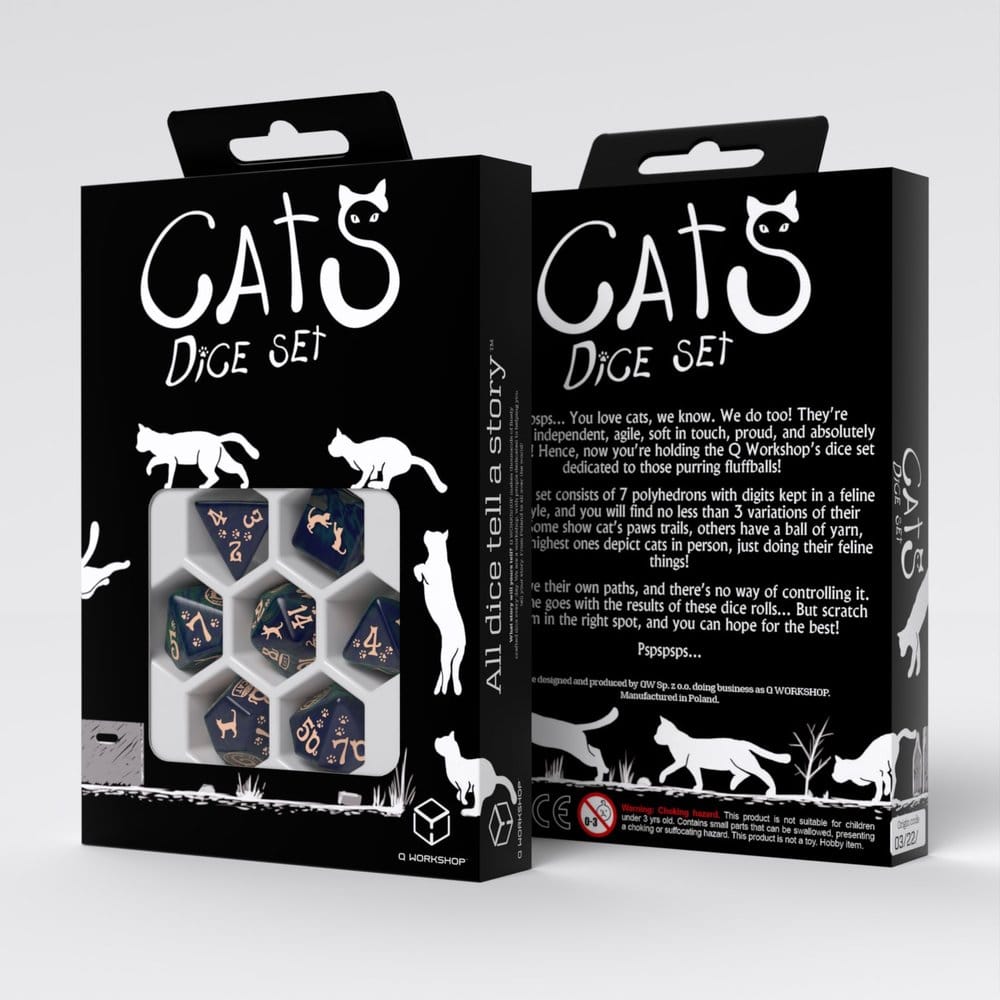 CATS Dice Set of 7 Mittens Q Workshop
