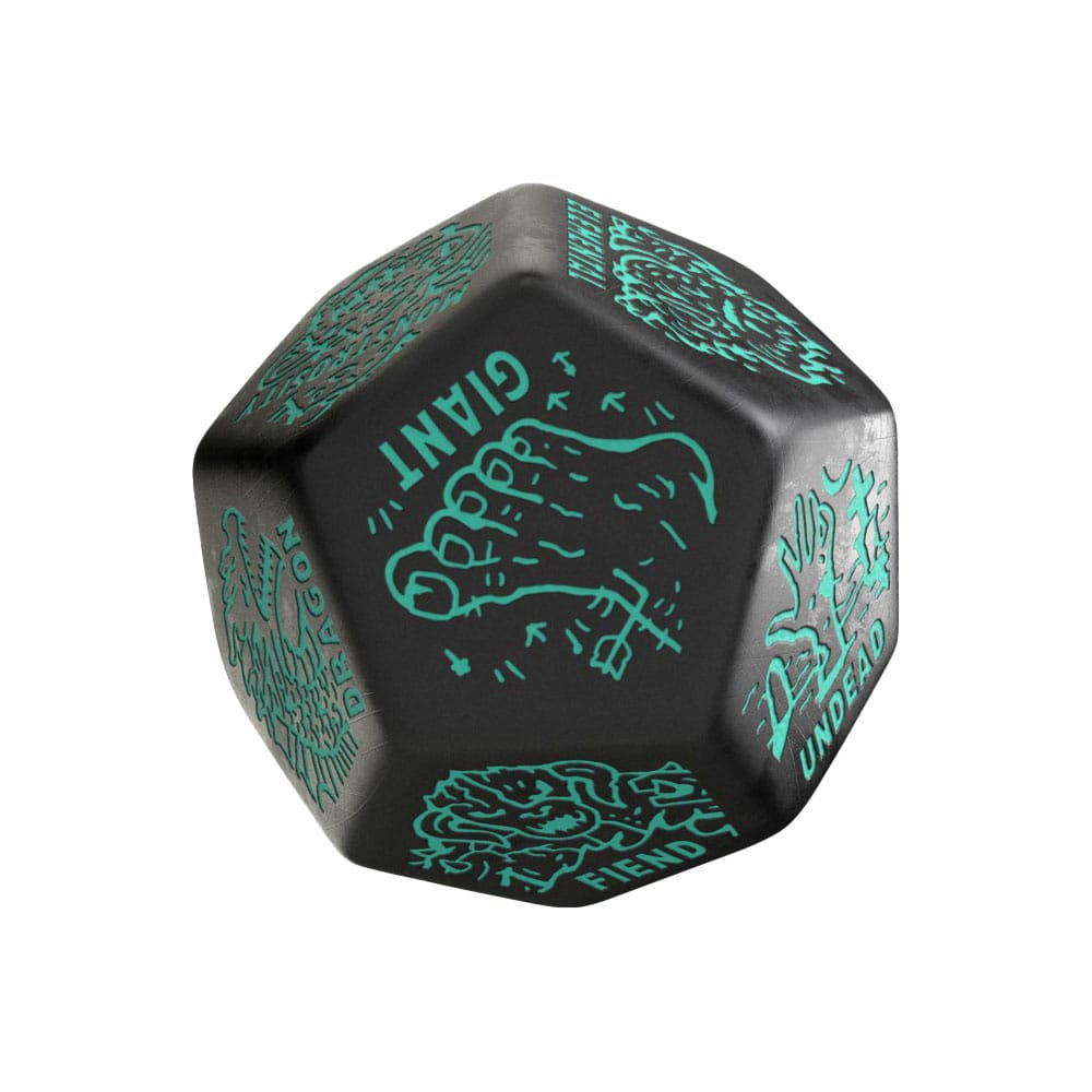 Viridian Jumbo Dice Monster Generator Die D12 Black Q Workshop