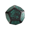 Viridian Jumbo Dice Monster Generator Die D12 Black Q Workshop