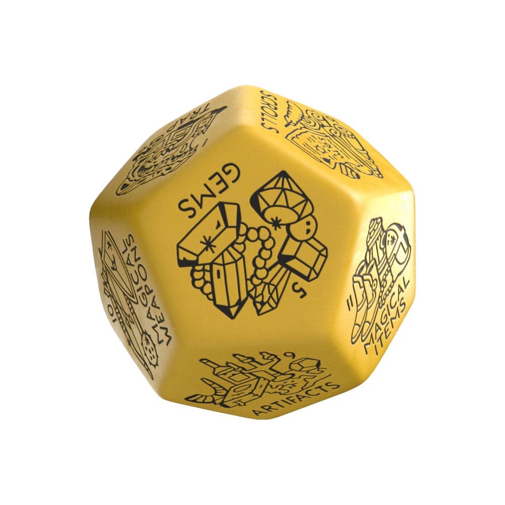 Viridian Jumbo Dice Treasure Generator Die D12 Yellow Q Workshop