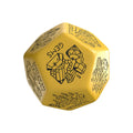 Viridian Jumbo Dice Treasure Generator Die D12 Yellow Q Workshop