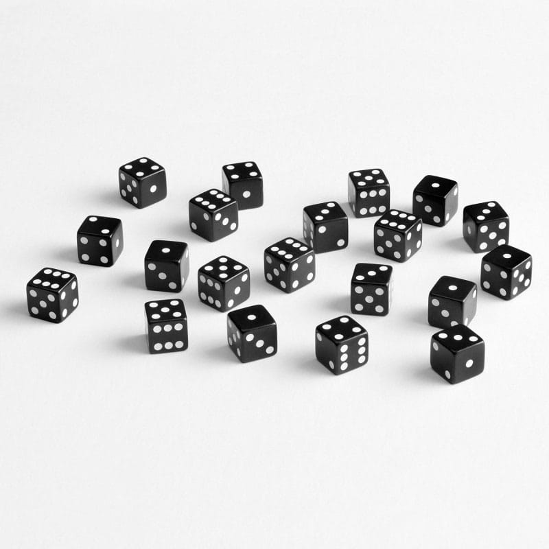 Q Workshop Dice Set Full Pack D6 Black 20 Q Workshop